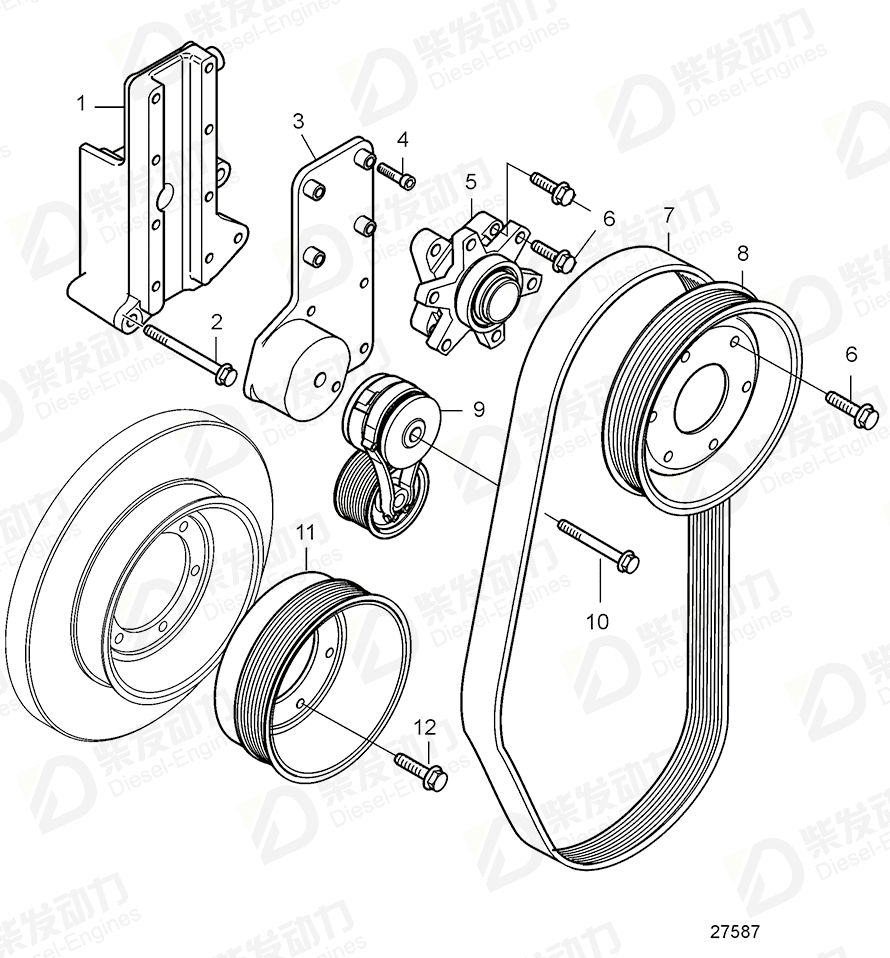 VOLVO Belt 21919233 Drawing